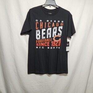 NFL Team Apparel Shirt Mens Size M Chicago Bears T-Shirt Black NWT‎